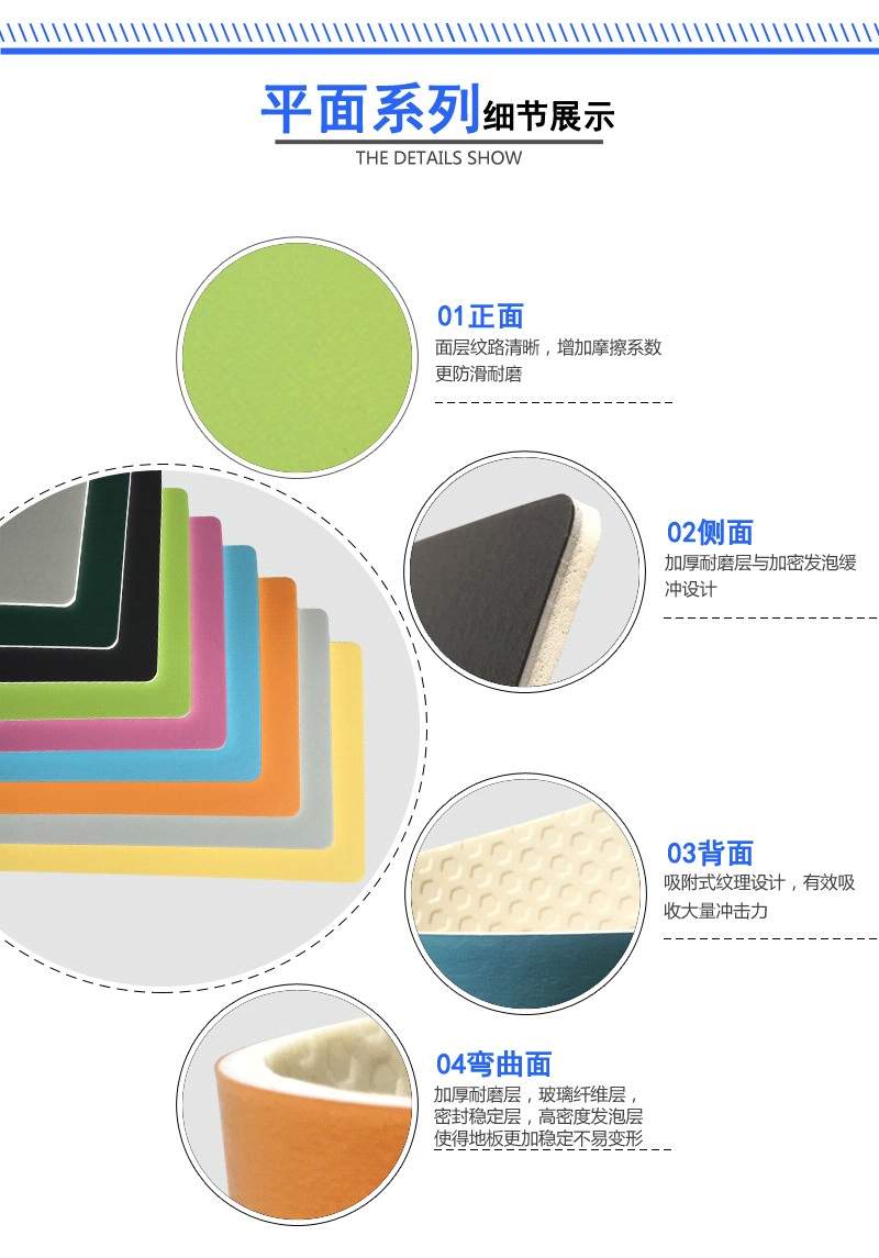 PVC商用地板平面系列產品細節展示