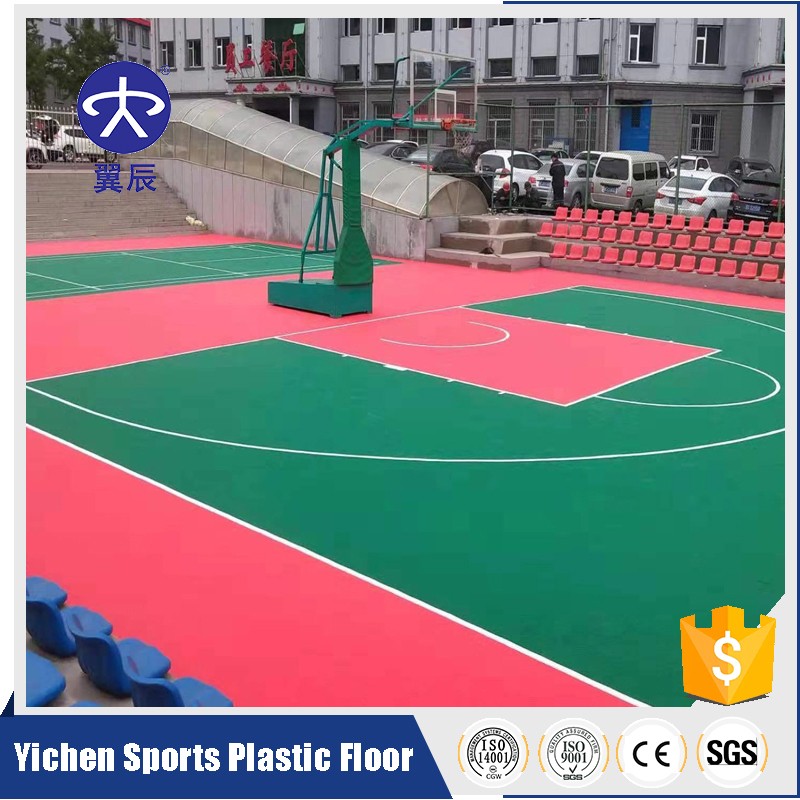山西陽泉籃球場室外PVC地板卷材