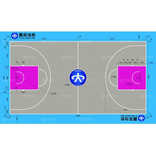 籃球場(chǎng)地標(biāo)準(zhǔn)尺寸詳細(xì)圖解與畫法
