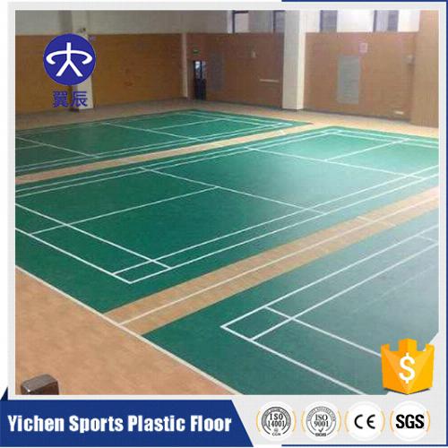 浙江寧波羽毛球館PVC運動地板，羽毛球場PVC塑膠地板