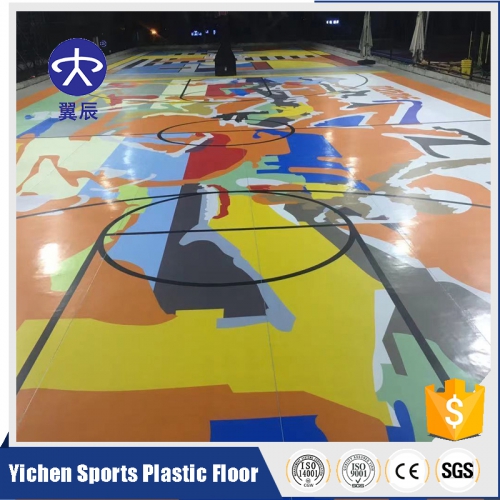 3D打印定制室外籃球場(chǎng)PVC塑膠地板卷材